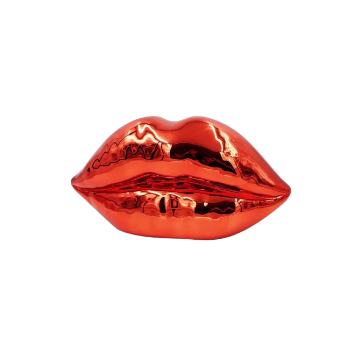 Lippen chrom rot übergroß XXL